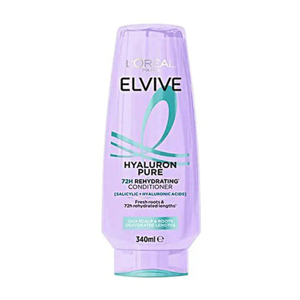 L'Oreal Paris Elvive Hyaluron Pure Rehydrating Conditioner For Oily Hair 340ML
