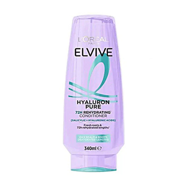 L'Oreal Paris Elvive Hyaluron Pure Rehydrating Conditioner For Oily Hair 340ML