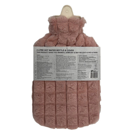 Pharmacy Care Hot Water Bottle 2l Pink Grey