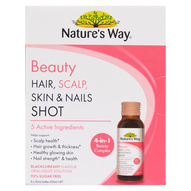 Nature's Way Beauty Hair, Scalp, Skin & Nails Shots 50ML 8 Packs