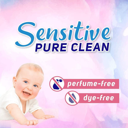 Sensitive Pure Clean, Liquid Laundry Detergent, Fragrance Free and Dye Free, 2 L