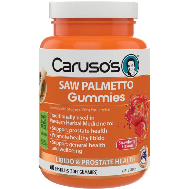 Caruso's Saw Palmetto Gummies for Prostate Health Support 60 Pastilles