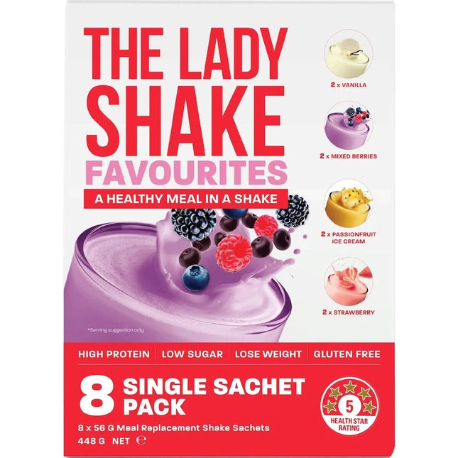 The Lady Shake Favourites Variety Pack 8 Sachets