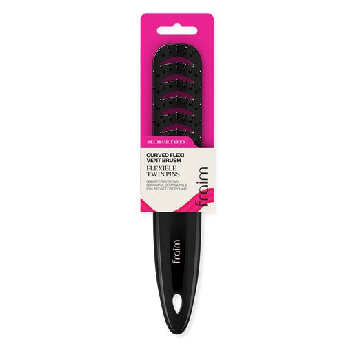 Fraim Curved Flexi Vent Brush for Detangling and Fast Blow Drying