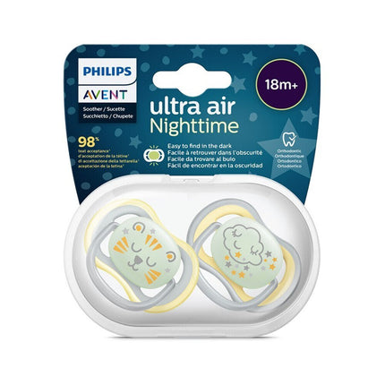 Philips Avent Ultra Air Nighttime Soother 18 Months+ 2PCS