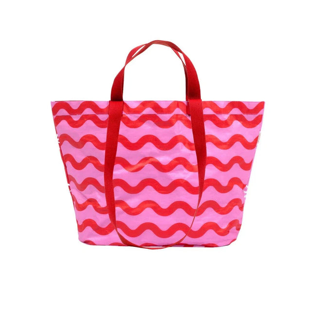 Splosh Summer Waves Beach Bag Large Canvas Tote with Rope Handles