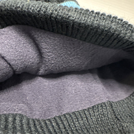 Essence Kids Dinosaur Striped Navy Green Blue Grey Pom Pom Beanie Children One Size
