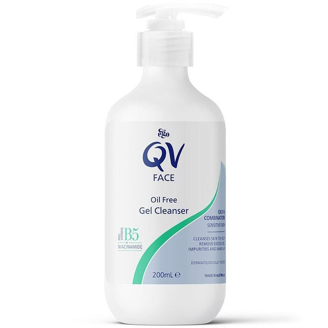 Ego QV Face Oil Free Gel Cleanser for Oily and Acne Prone Skin 200ML