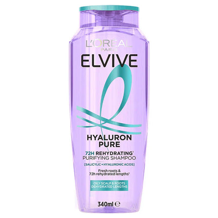 L'Oreal Paris Elvive Hyaluron Pure Purifying Shampoo For Oily Hair 340ML