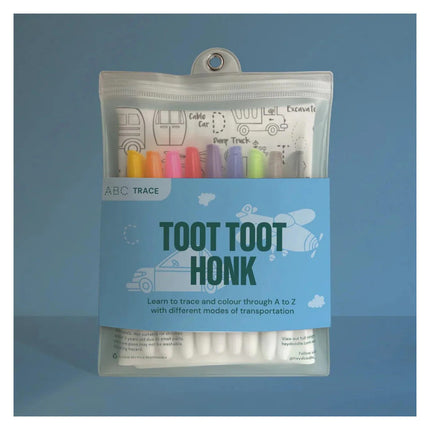 Heydoodle Abc Toot Toot Honk Classic Reusable Silicone Colouring Mat