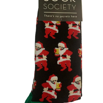 Sock Society Hipster Santa Christmas Novelty Socks 3 PCS
