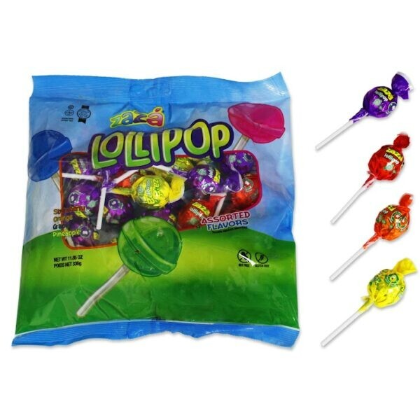 Zaza Candy Assorted Lollipops 396G