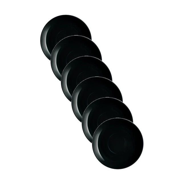 Luminarc Tempered Diwali Dinner Plate Black 27x2cm Set of 6
