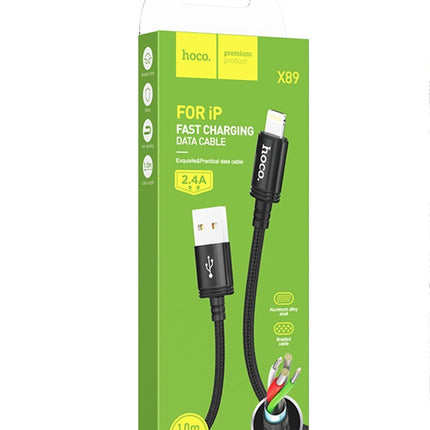 Hoco X89 USB A to Lightning Braided Super Tough Cable 100CM