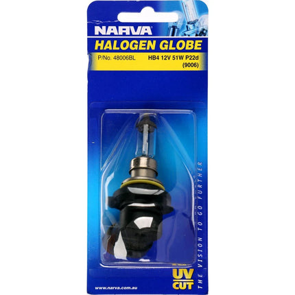 Narva 12V Hb4 51W P22D Halogen Headlight Globe