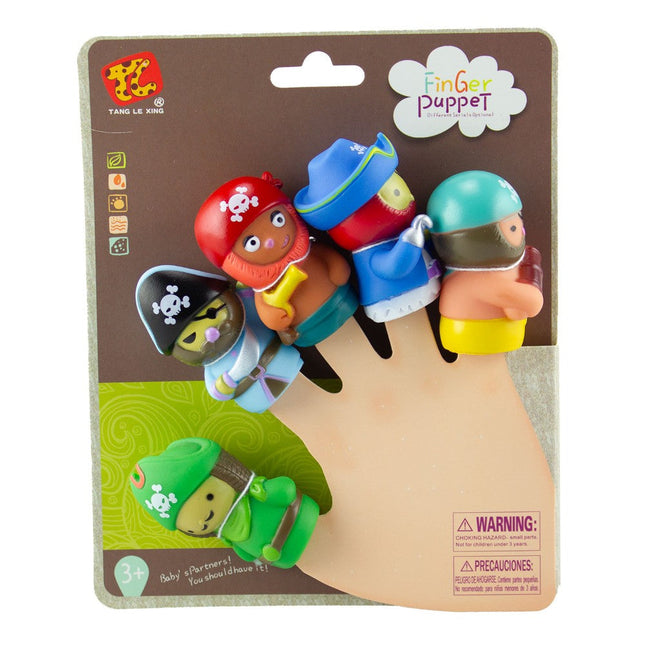 LCorp Pirate Finger Puppets Set Of Five Pirates Design