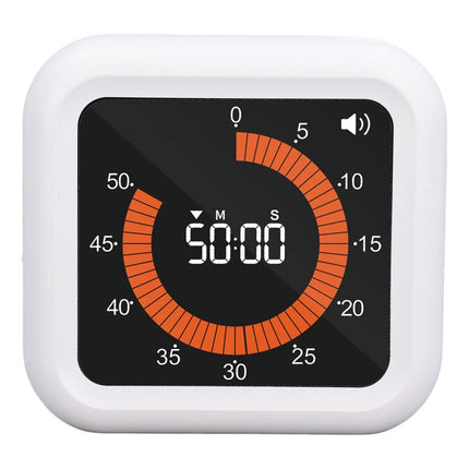 Rechargeable Digital Timer 11H59M LED Countdown Clock - White