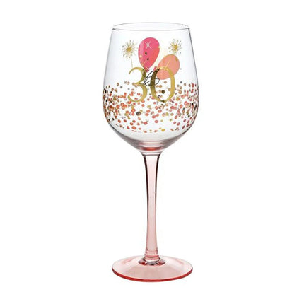 Gibson Gifts Rush 30th Birthday Wine Glass for Ladies Thirty Milestone Gift 430ML