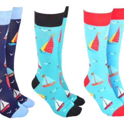 Sock Society Sail Boats 3 Pairs