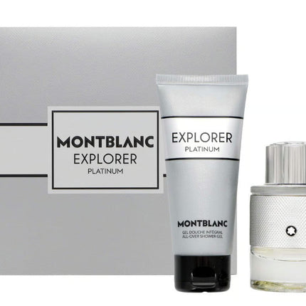 Montblanc Explorer Platinum Set For Men With 60ml Edp And 100ml Shower Gel