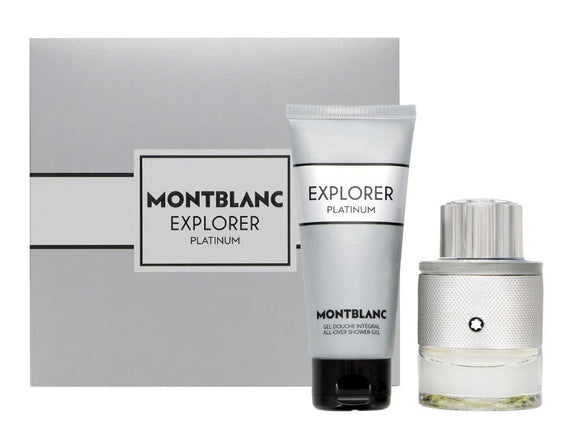 Montblanc Explorer Platinum Set For Men With 60ml Edp And 100ml Shower Gel