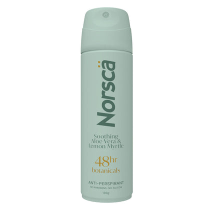 Norsca Botanicals Soothing Aloe Vera & Lemon Myrtle 48H Anti-Perspirant 130g - OhYouLuckyDuck.com.au