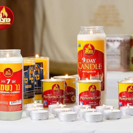 Elegant 7 Day Yahrtzeit Candle 20-Pack - Unscented Memorial Candle Set