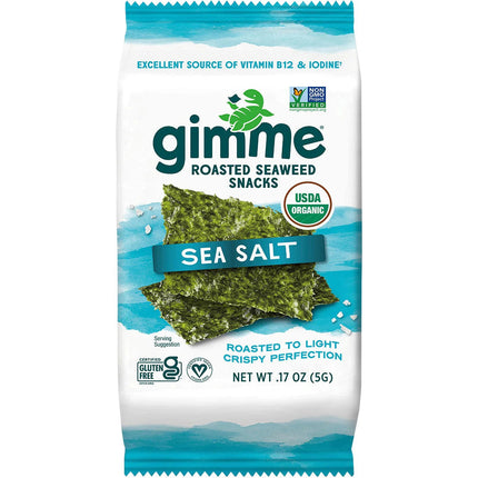 Gimme Roasted Seaweed Snacks Grab And Go Sea Salt 5 x 4G