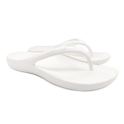 Archline Rebound Orthotic Support Thongs White Size 42