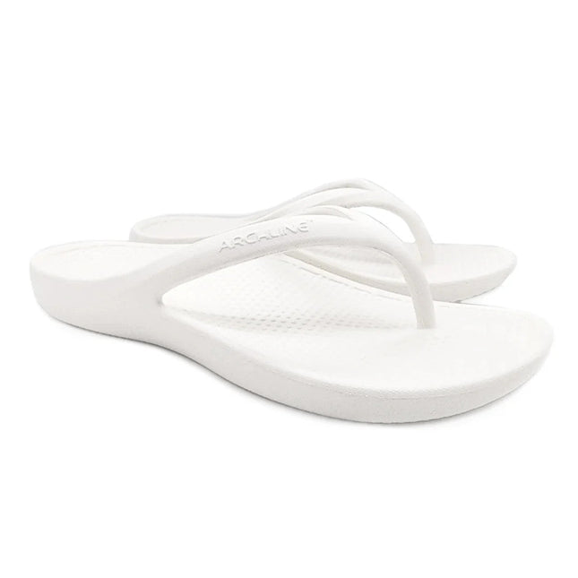 Archline Rebound Orthotic Support Thongs White Size 42