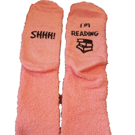Is Gift Reading Socks Cozy Fluffy Non Slip Loungewear