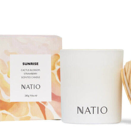 Natio Sunrise Scented Soy Wax Candle for Home Fragrance 280G