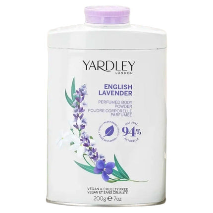Yardley English Lavender Perfumed Talc Free Body Powder 200 grams