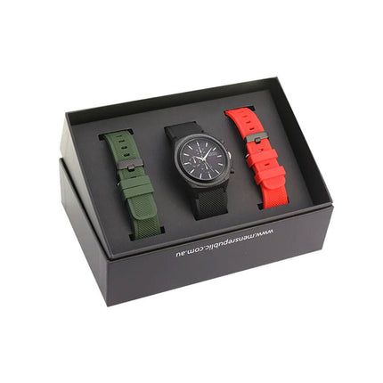 Mens Republic Watch Set with Interchangeable Bands
