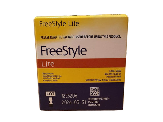 FreeStyle Lite Blood Glucose Test Strips 100 Count