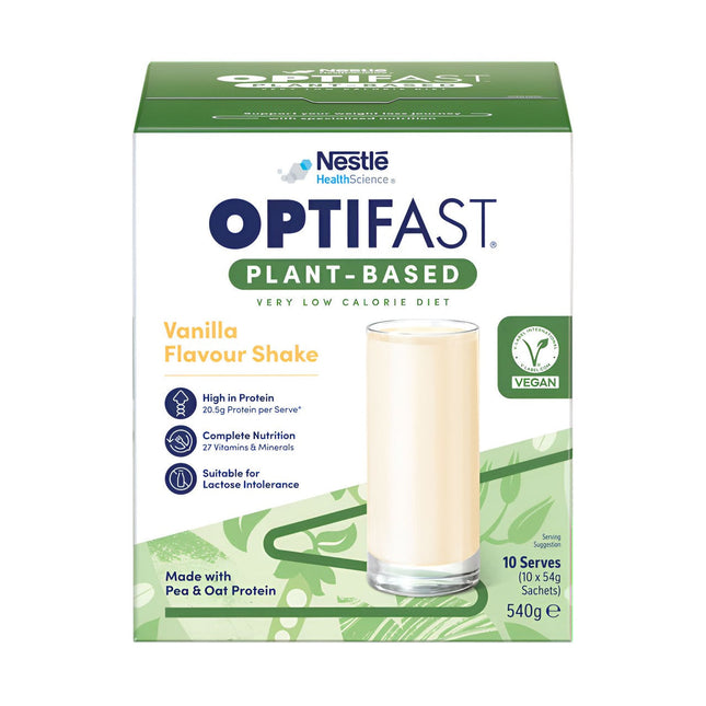 Optifast Plant Based Shake Vanilla Flavour 10 x 54g