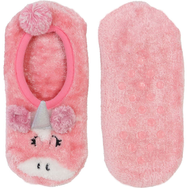 Wicked Sista Girls Unicorn Footlet Socks Pink
