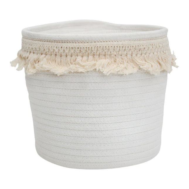 Ella Cotton Tub Planter Plant Storage White 20CM
