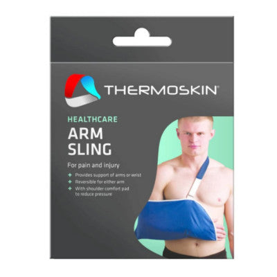 Thermoskin Arm Sling Support Brace for Injury Recovery Blue One Size