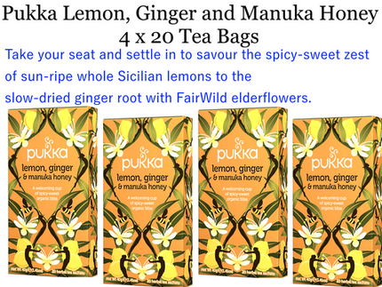 Pukka Lemon Ginger And Manuka Honey  80 bags