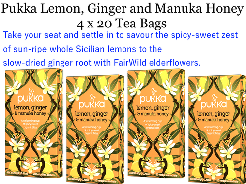 Pukka Lemon Ginger And Manuka Honey  80 bags