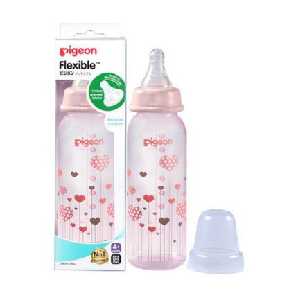 Pigeon Flexible Bottle PP Pink Heart 240ML