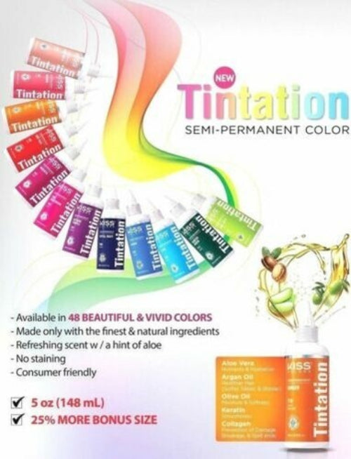 Kiss Colors Tintation Semi Permanent Hair Color Salmon T460 145ML
