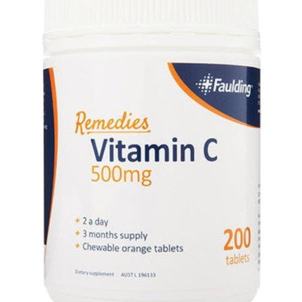 Faulding Remedies Vitamin C Chewable 200 Tablets