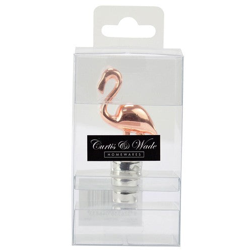 Curtis & Wade Tropical Bottle Stopper Rose Gold Flamingo