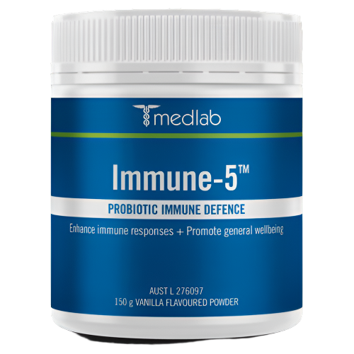 Bioglan Medlab Immune 5 Vanilla Flavoured Powder 150g