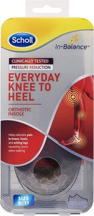Scholl In-Balance Knee/Heel Insoles Large