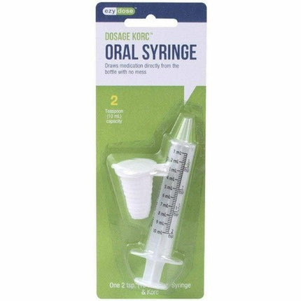 Ezy Dose 67007 Oral Syringe with Korc Adapter for Liquid Medicine 10ML