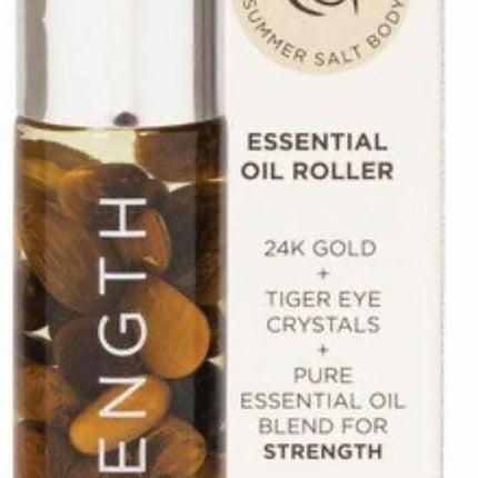 Summer Salt Body Essential Oil Roller Strength Tiger Eye Crystals 10ML
