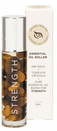 Summer Salt Body Essential Oil Roller Strength Tiger Eye Crystals 10ML